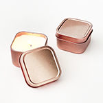 DIY Blank Square Candle Tins - Rose Gold